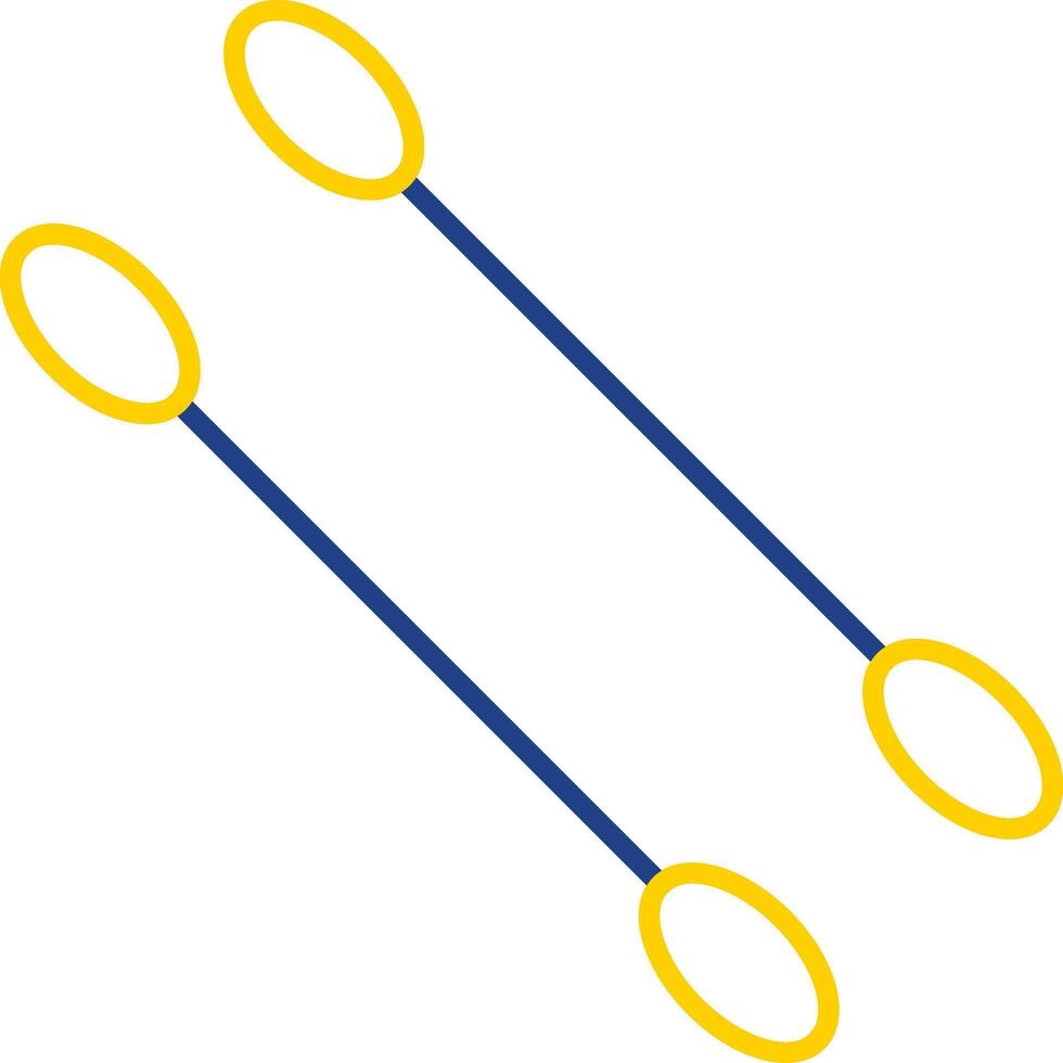 Cotton Swabs Line Two Color Icon vector