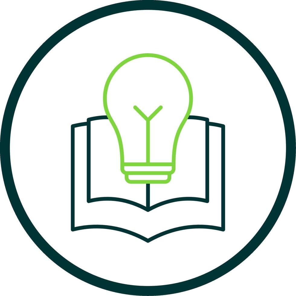 Knowledge Line Circle Icon vector