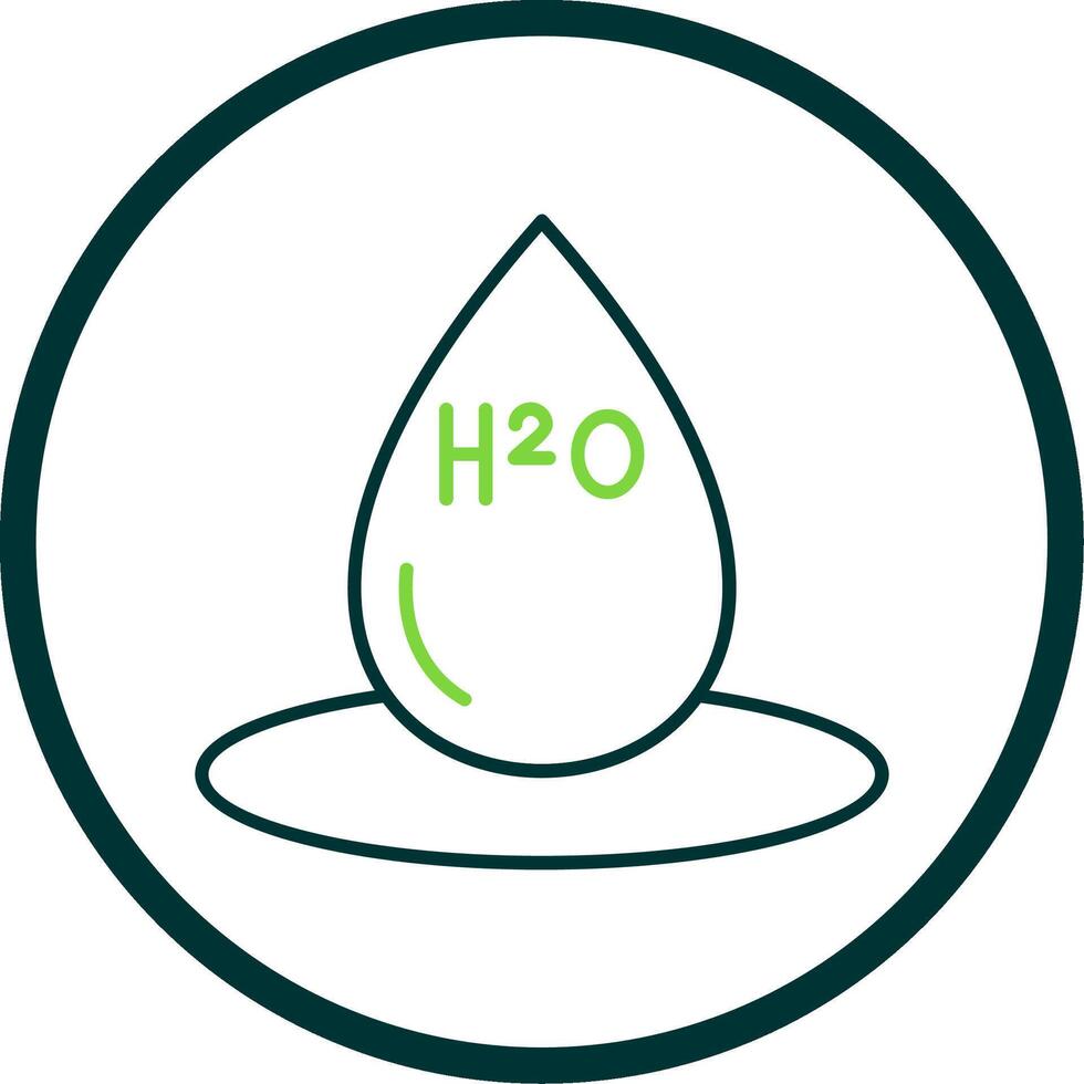 H2o Line Circle Icon vector