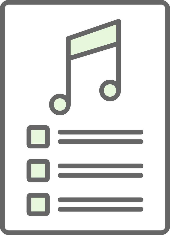 PlayList Fillay Icon vector