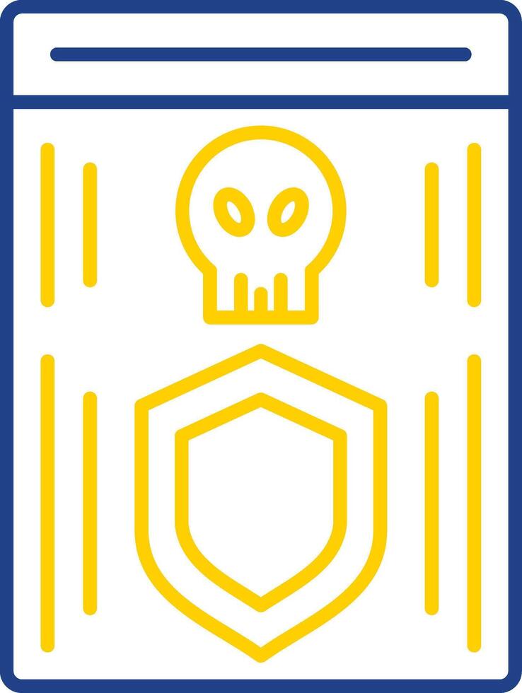 Shield Line Two Color Icon vector