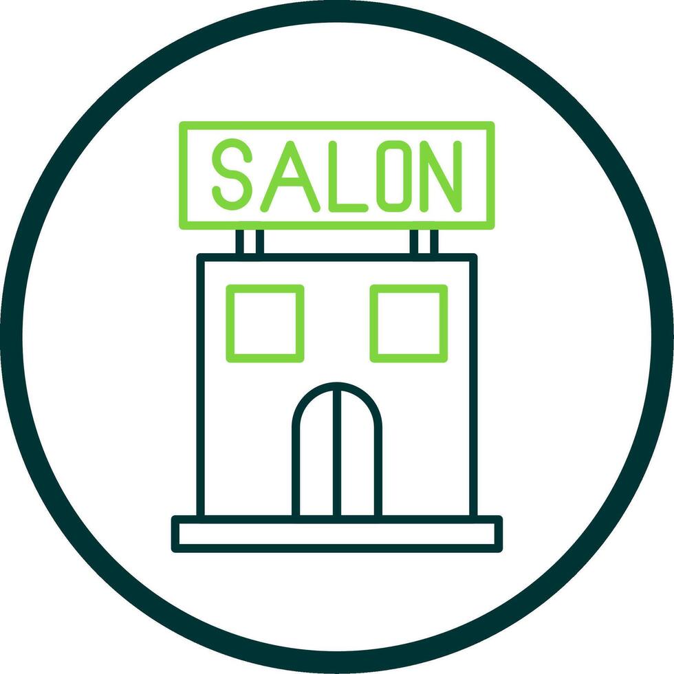 Salon Line Circle Icon vector