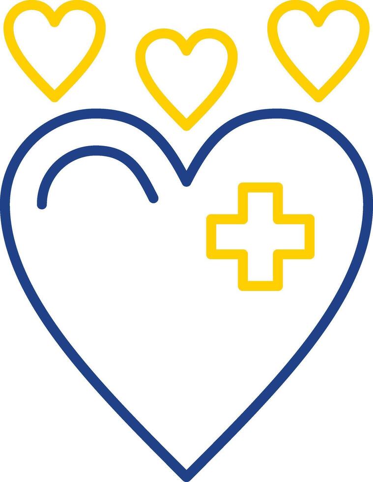 Heart Line Two Color Icon vector