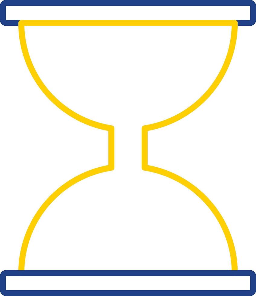 Hourglass Line Two Color Icon vector
