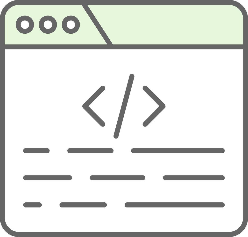 Coding Fillay Icon vector