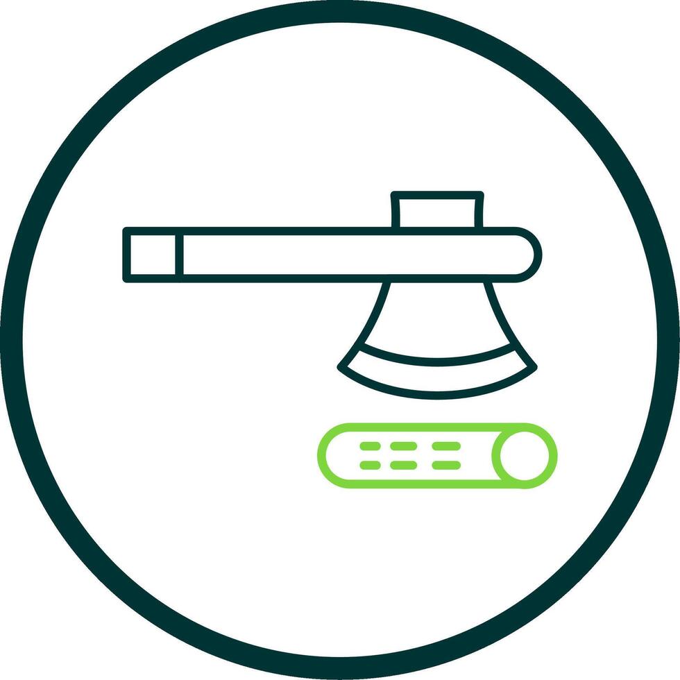 Axe Line Circle Icon vector
