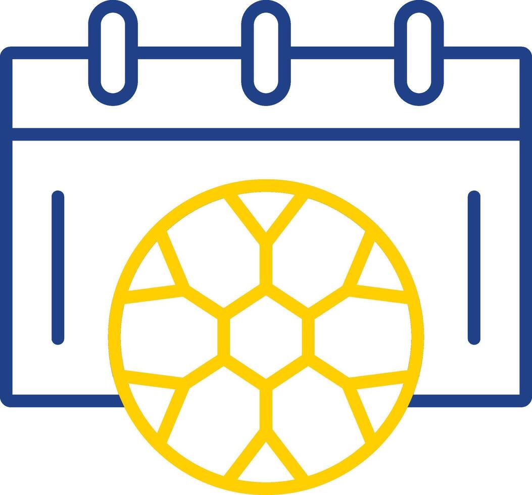 Football Schedule Line Two Color Icon vector