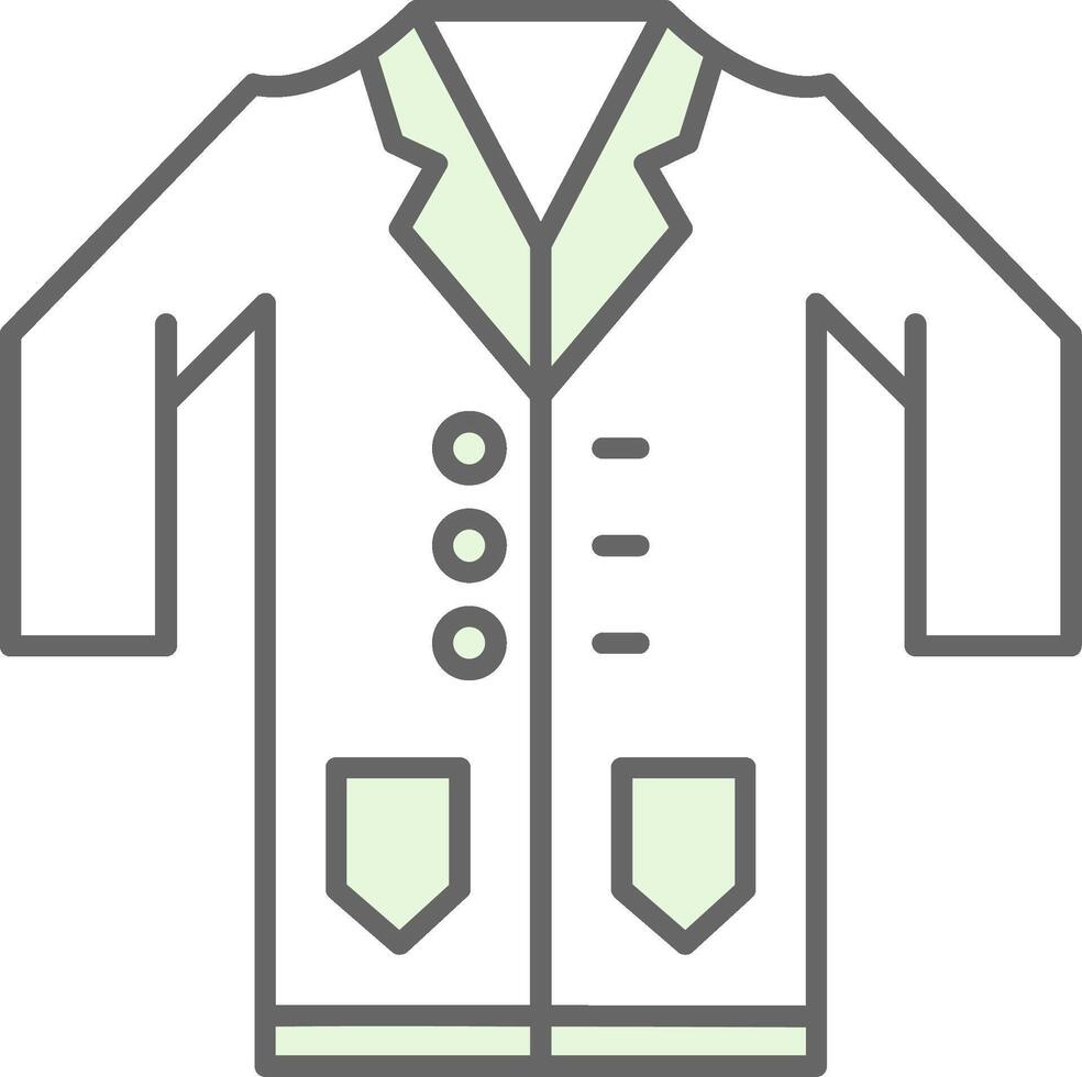 Lab Coat Fillay Icon vector