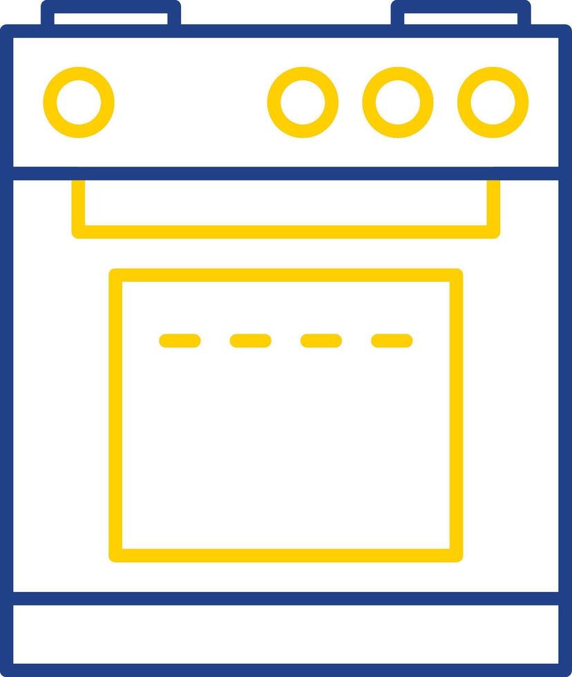 Electric Stove Line Two Color Icon vector