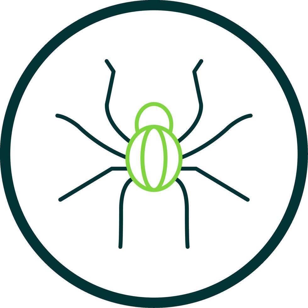 Spider Line Circle Icon vector