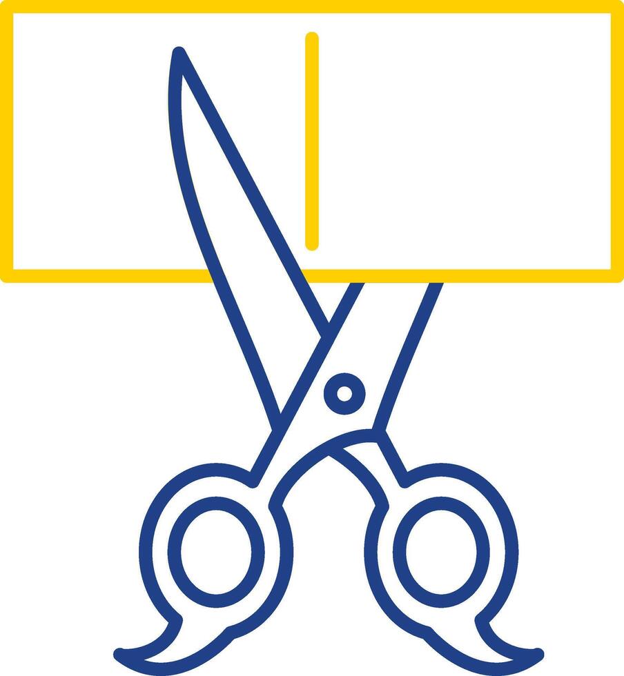 Scissors Line Two Color Icon vector