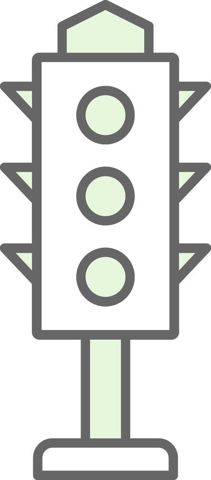 Traffic Lights Fillay Icon vector