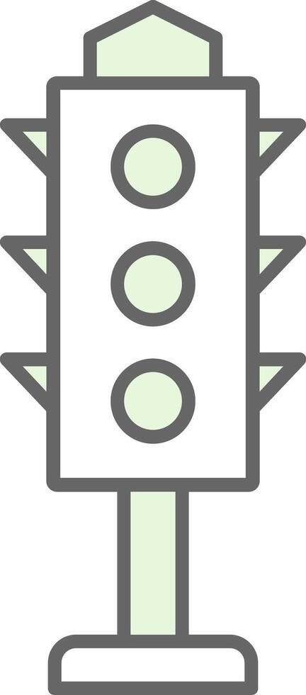 Traffic Lights Fillay Icon vector