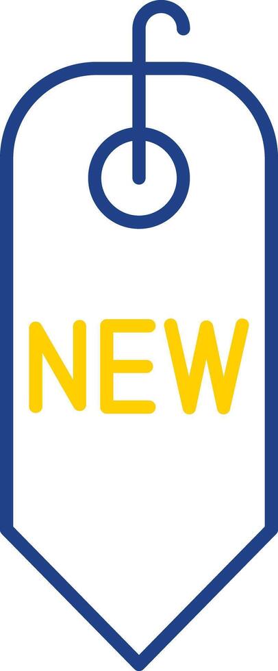 New Line Two Color Icon vector