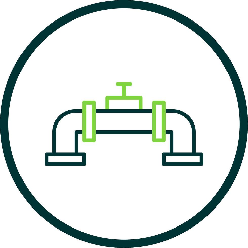 Pipe Line Circle Icon vector