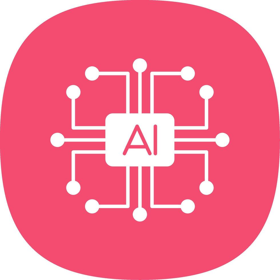 Artificial Intelligence Line Two Color Icon vector