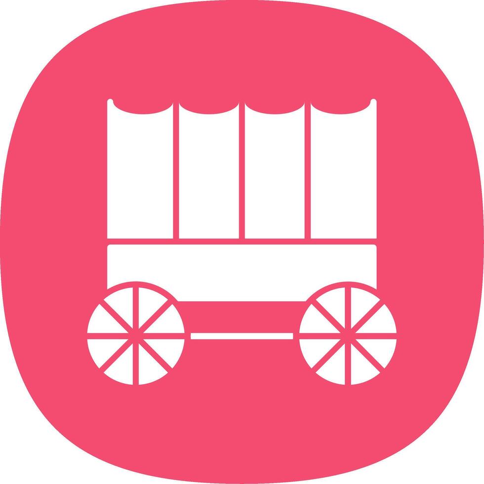 Carriage Glyph Curve Icon vector
