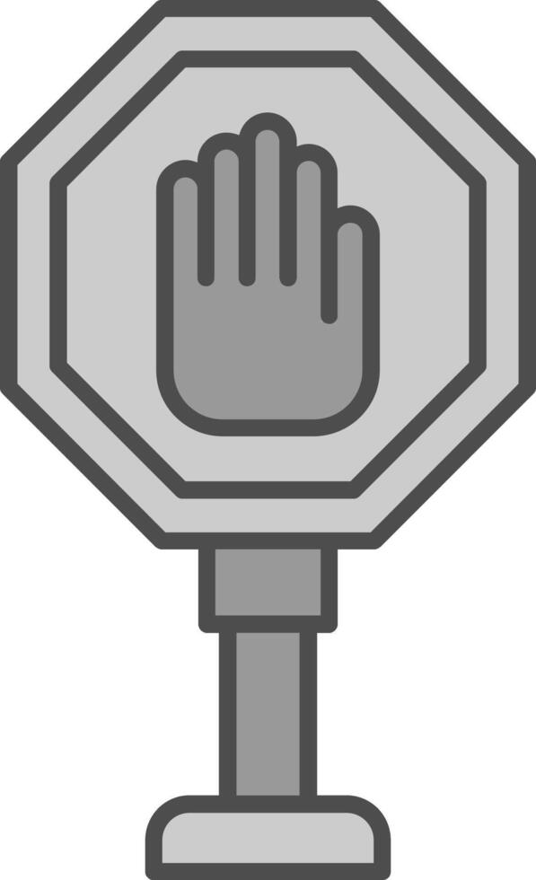 Stop Sign Fillay Icon vector