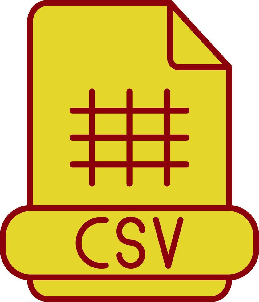 Csv Line Circle Icon vector