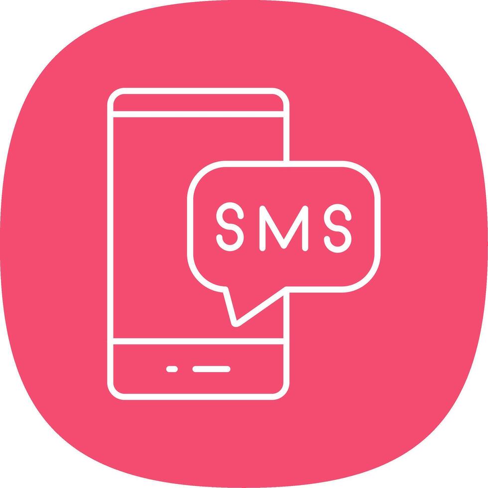 Sms Line Curve Icon vector