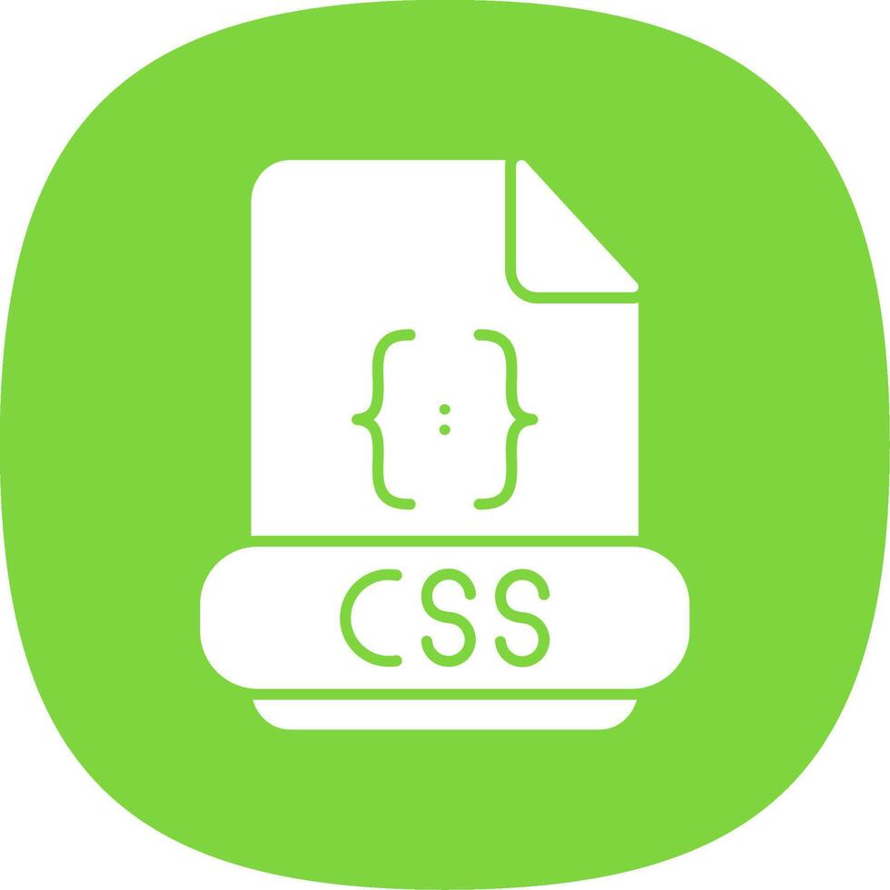 Css Glyph Curve Icon vector