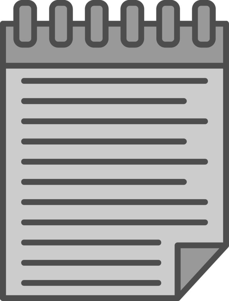 Notepad Fillay Icon vector