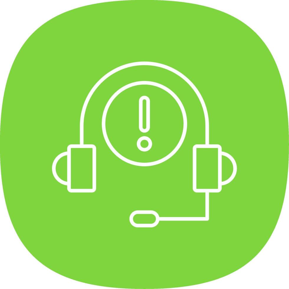 Help Line Curve Icon vector