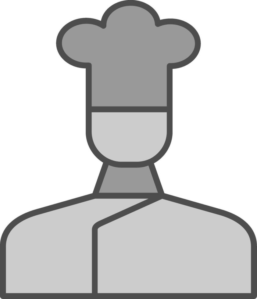 cocinero relleno icono vector