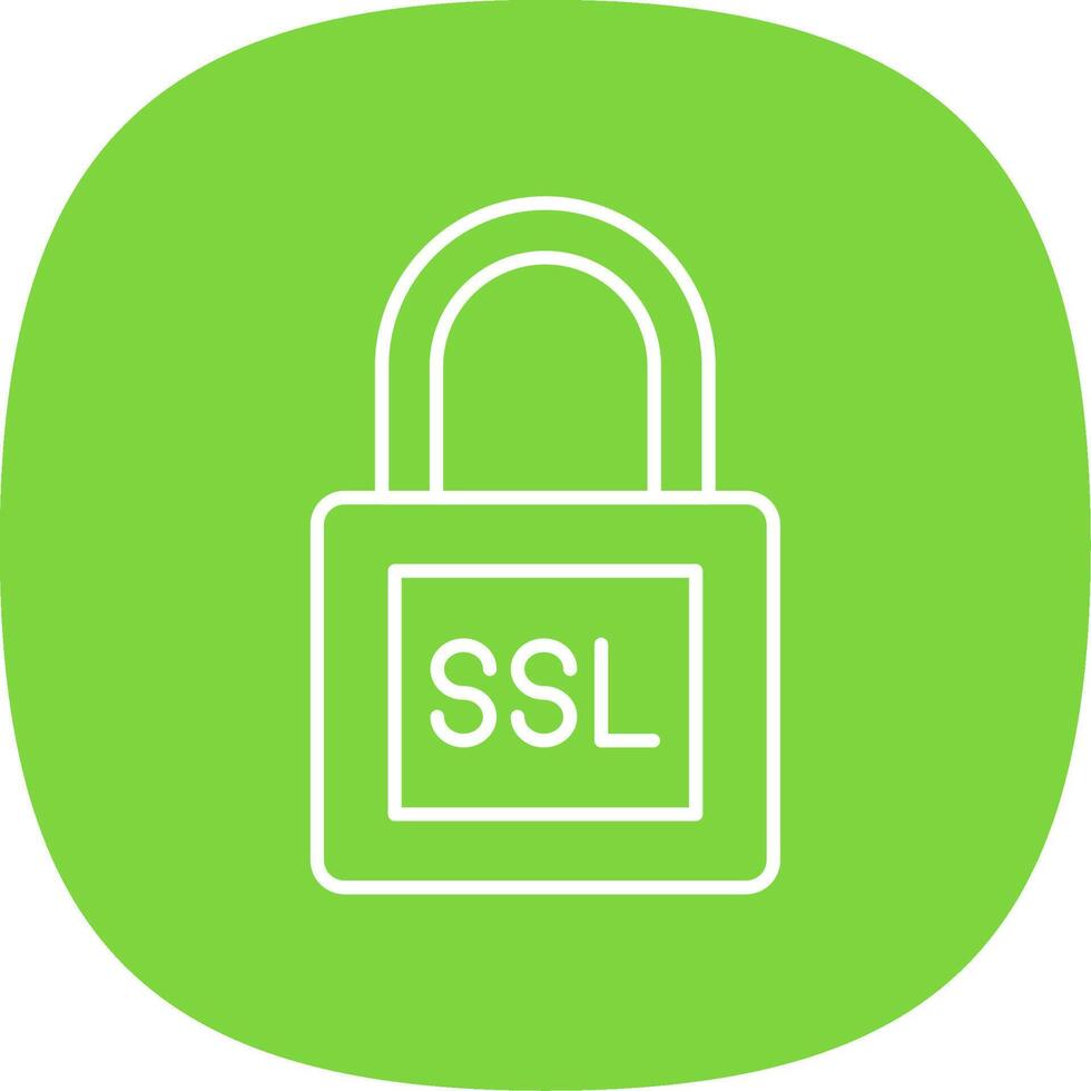 ssl línea curva icono vector