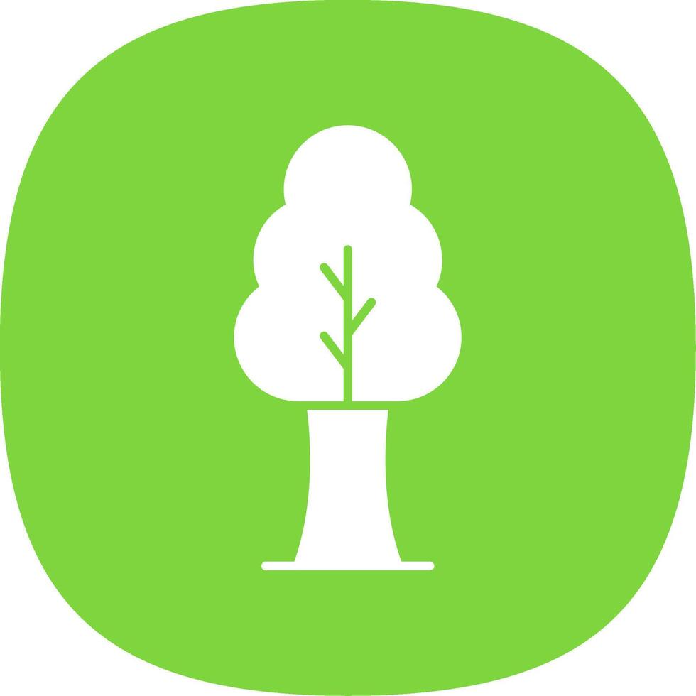 Tree Glyph Curve Icon vector