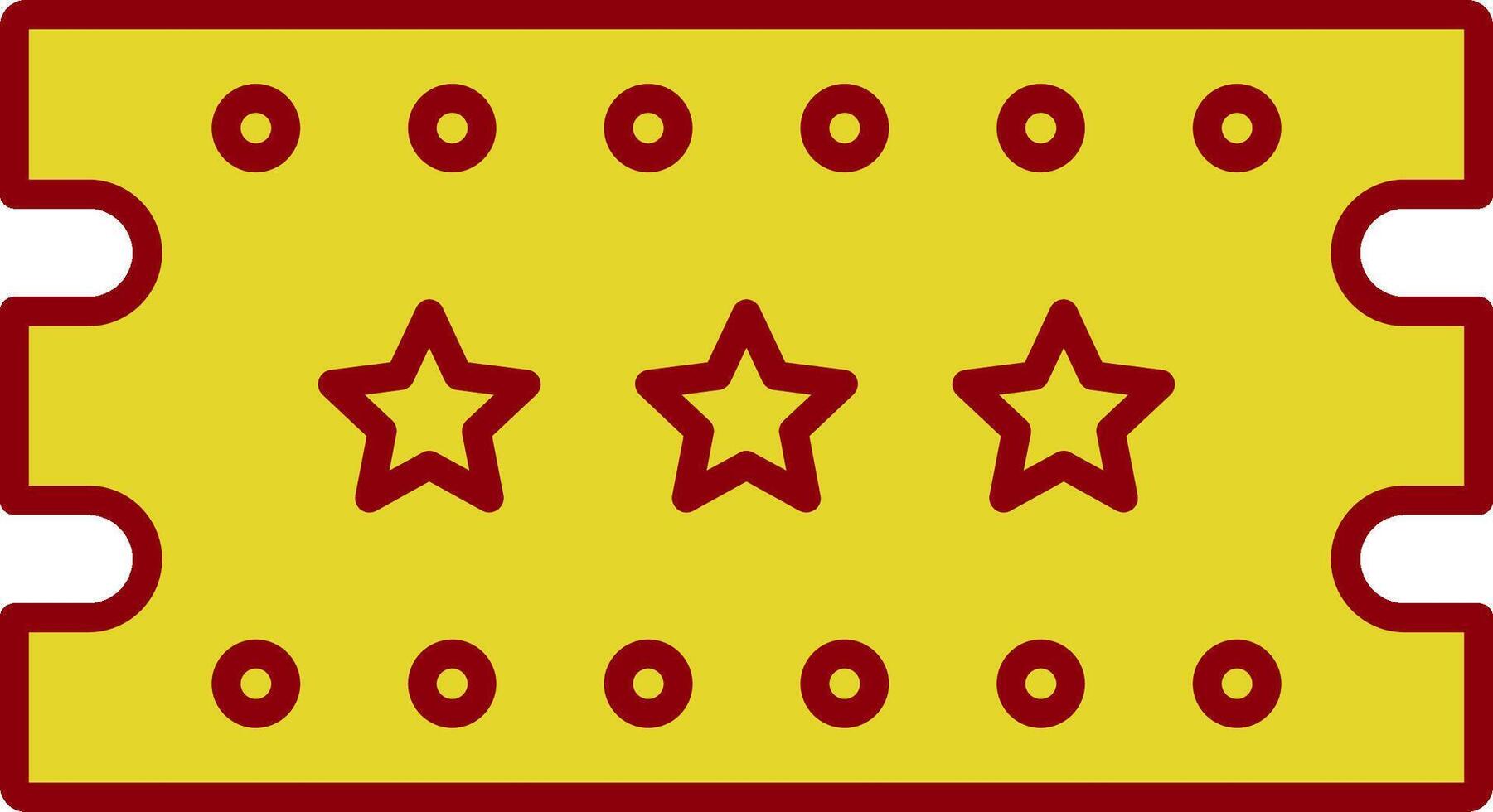 Circus Ticket Line Two Color Icon vector