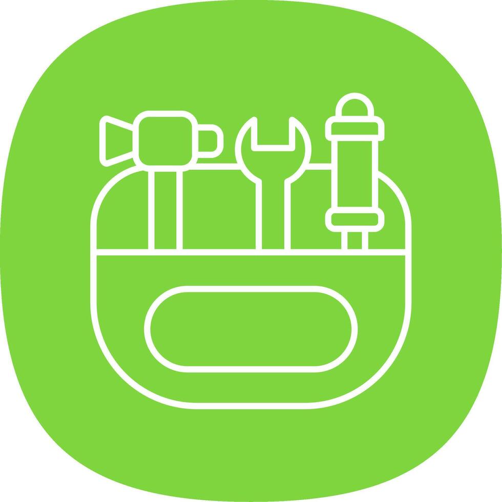 Toolkit Line Curve Icon vector