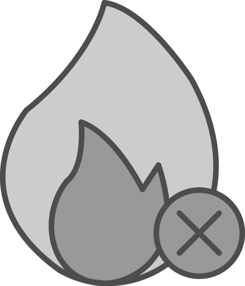 No fuego relleno icono vector