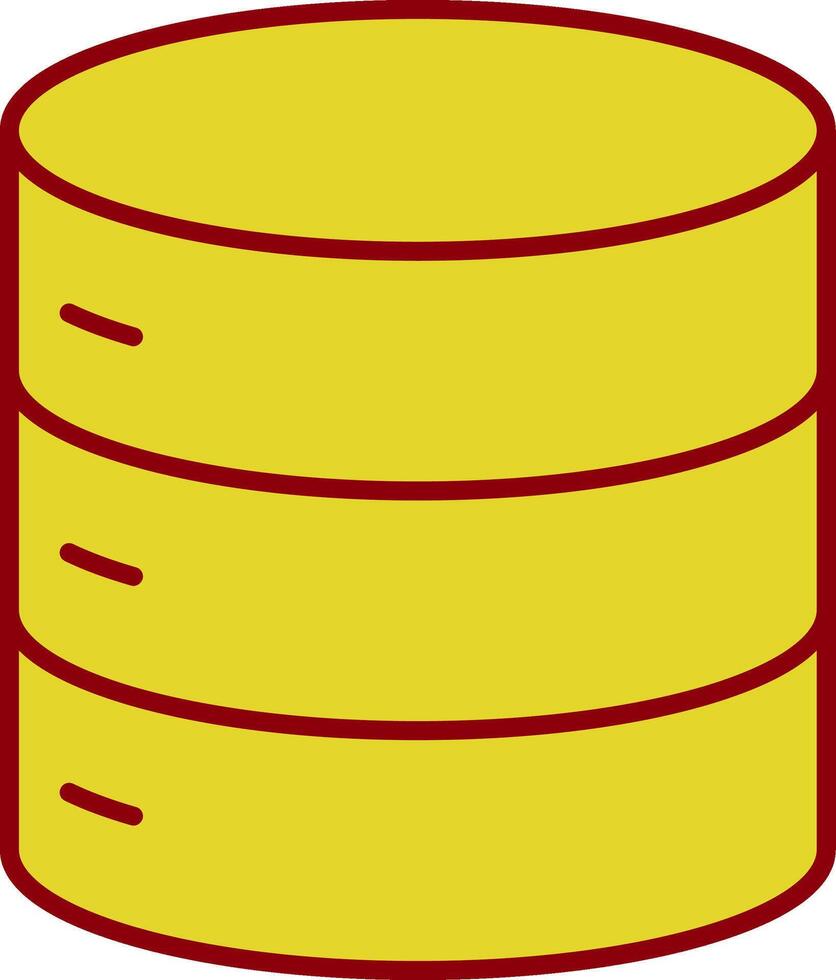 línea de base de datos icono de dos colores vector