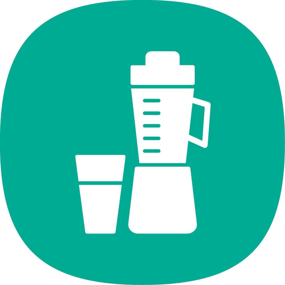 Juicer Glyph Curve Icon vector