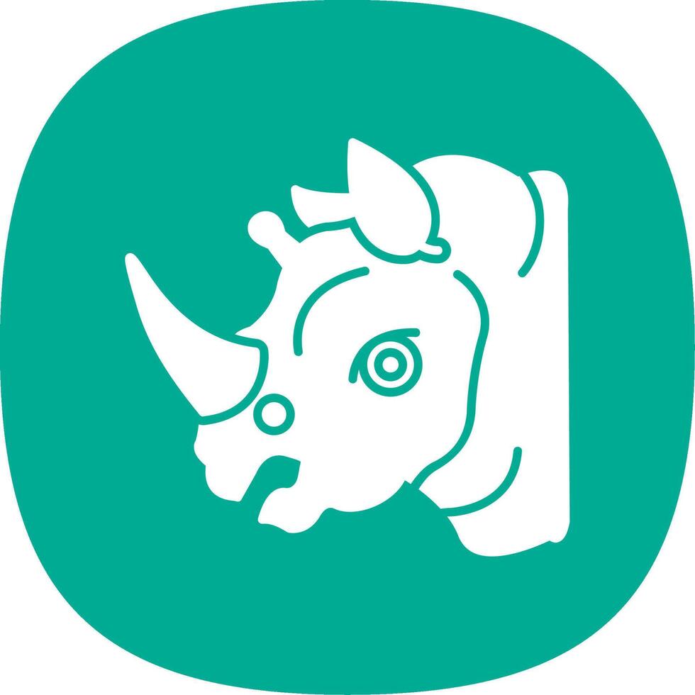 Rhinoceros Line Two Color Icon vector