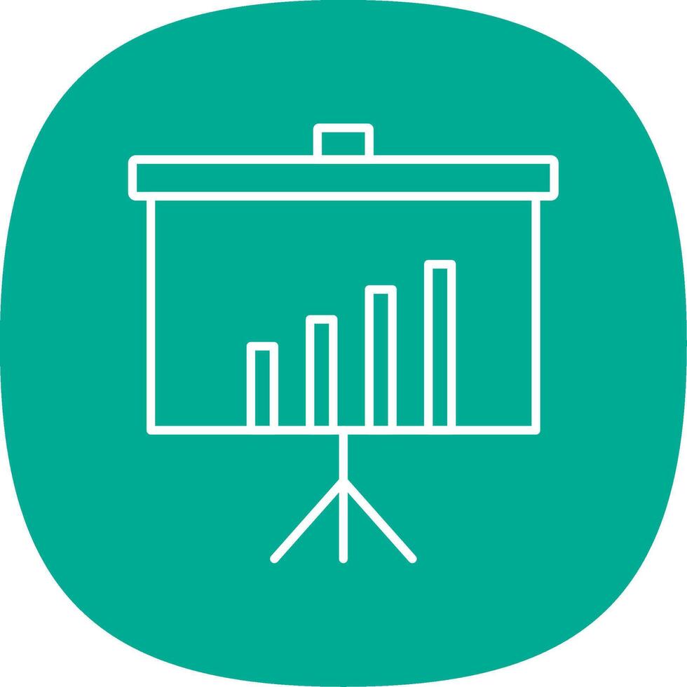 Presentation Line Curve Icon vector