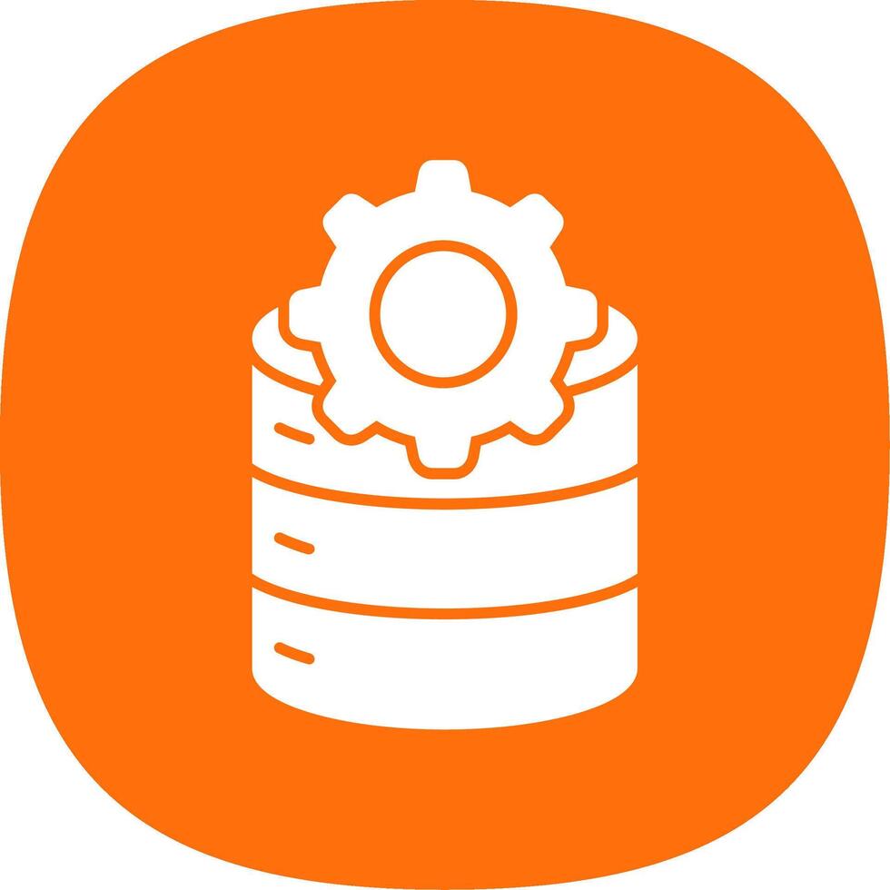 Database Management Glyph Curve Icon vector