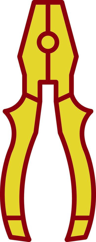 Pliers Line Two Color Icon vector