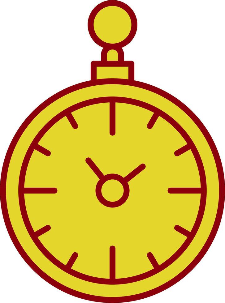 Pocket Watch Line Two Color Icon vector