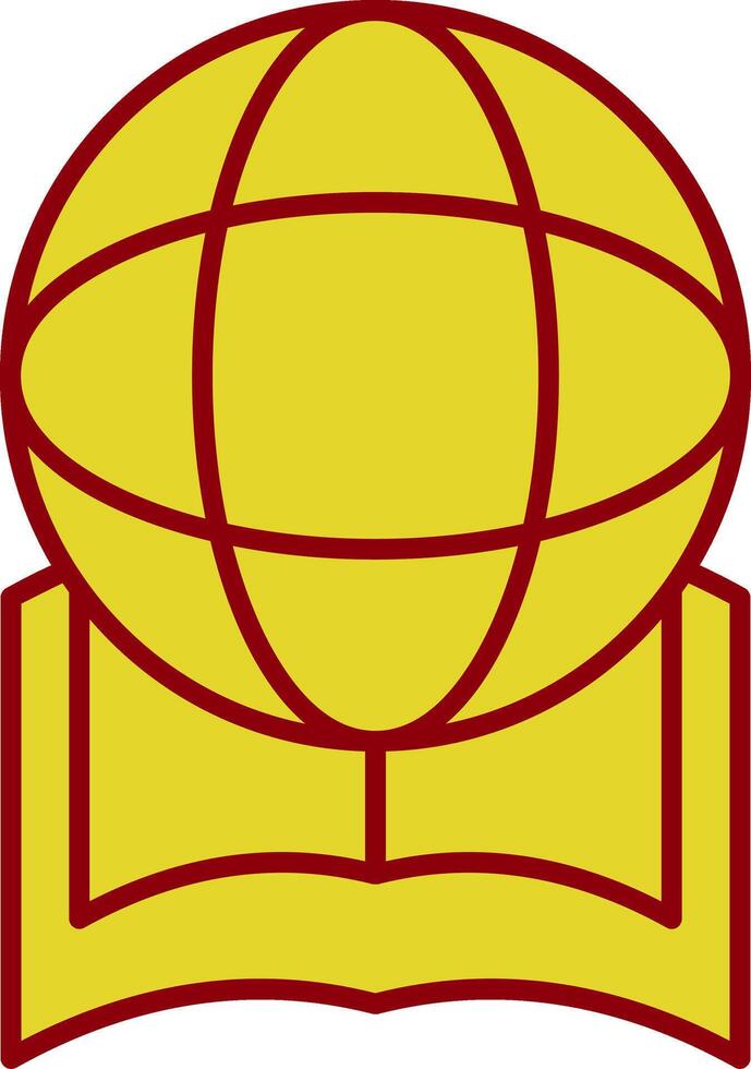 Global Education Line Two Color Icon vector