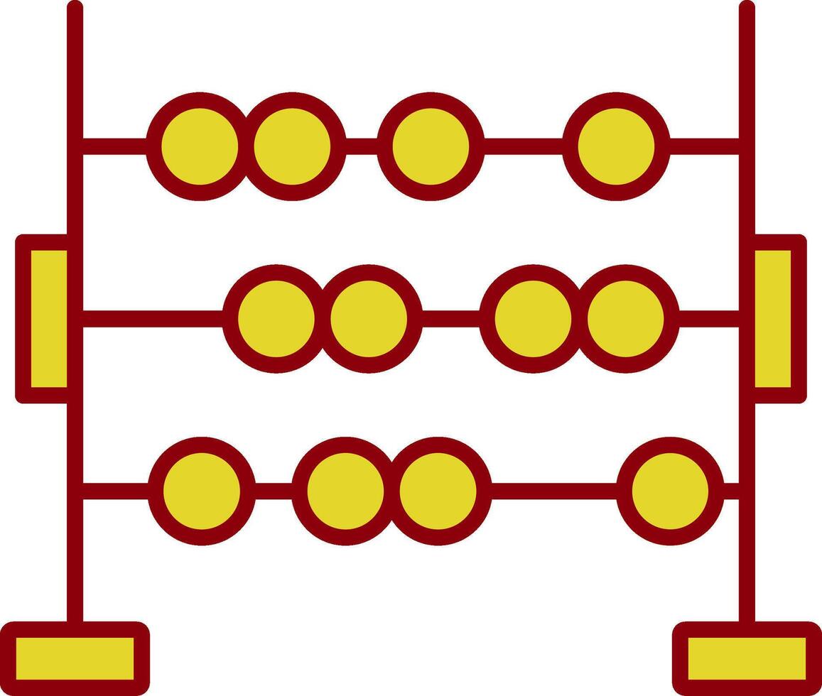 Abacus Line Two Color Icon vector