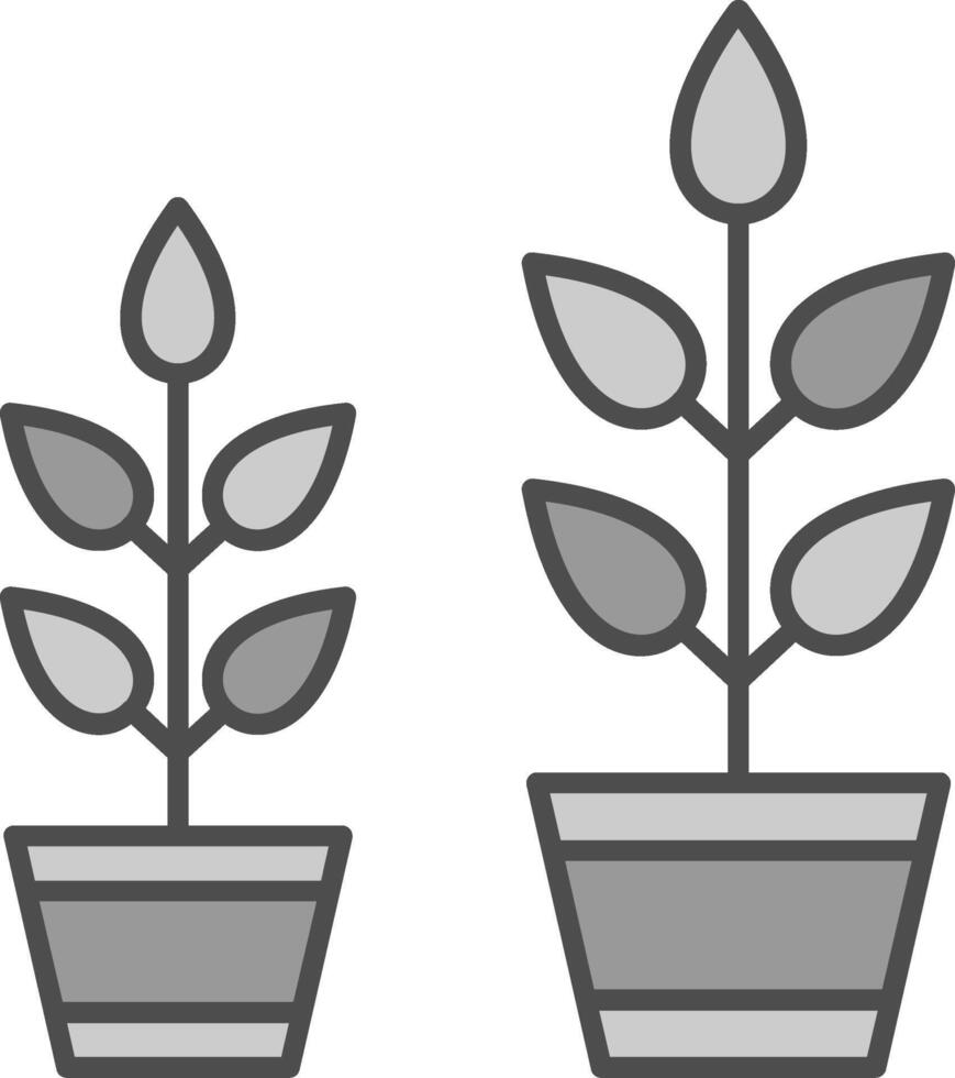 Grow Plant Fillay Icon vector