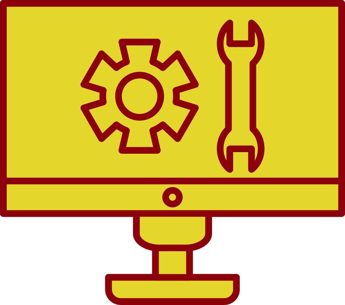 Technical Support Line Two Color Icon vector