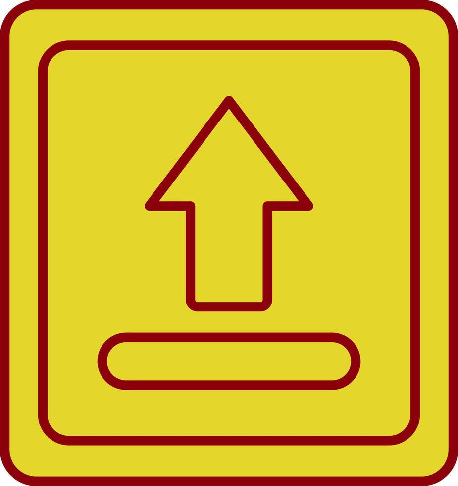 Uploading Glyph Curve Icon vector
