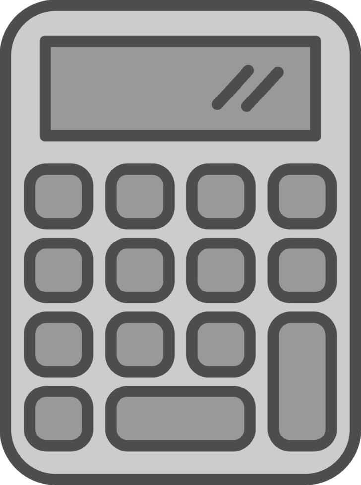 Calculator Glyph Curve Icon vector