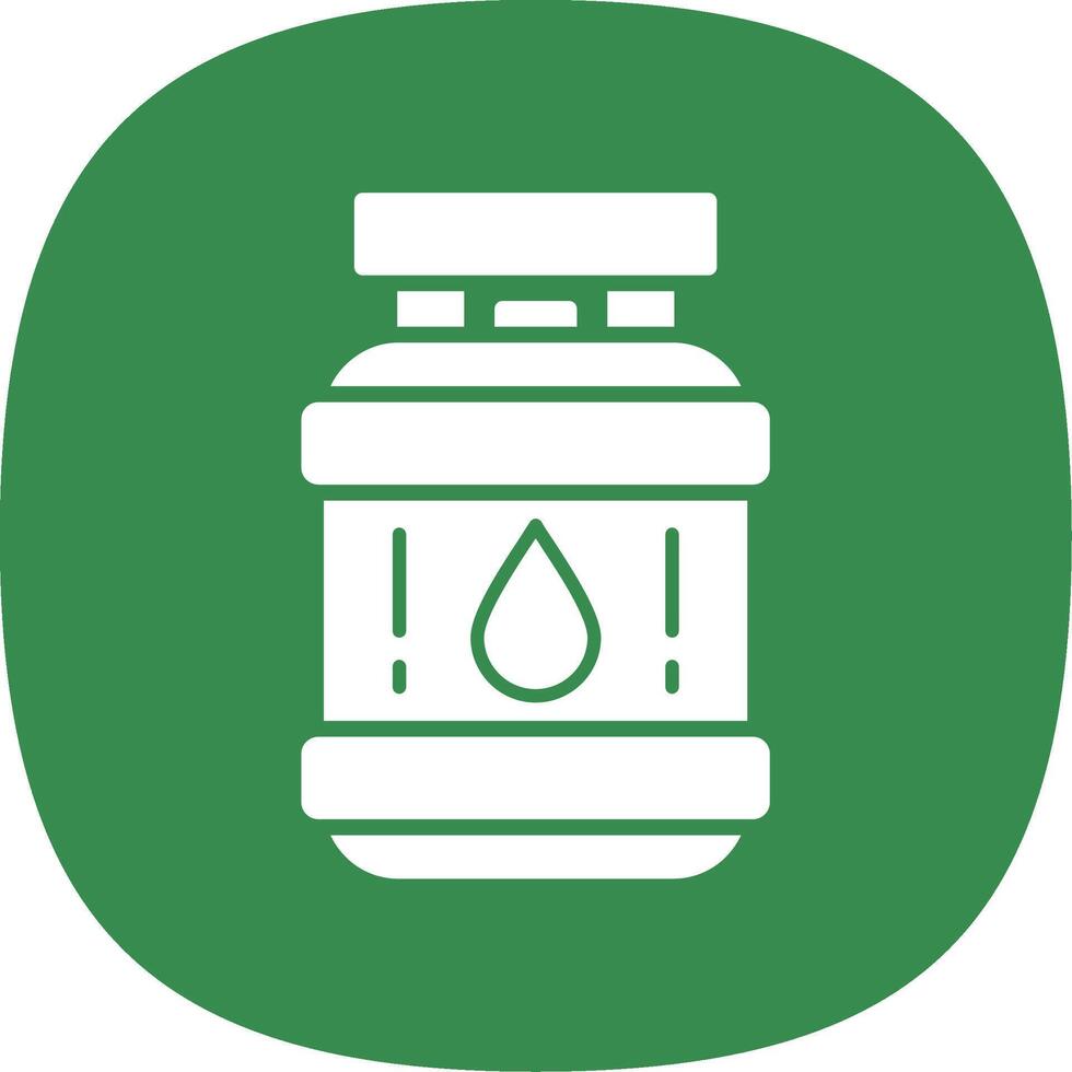 Propane Glyph Curve Icon vector