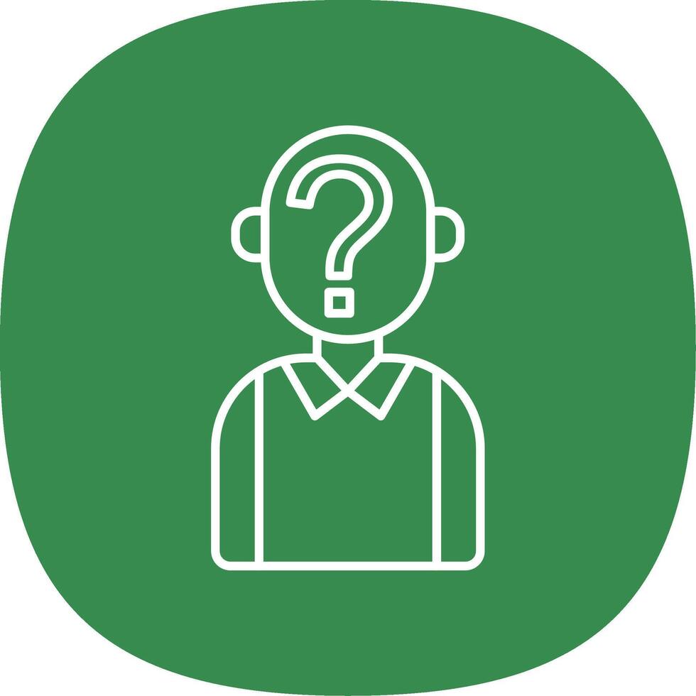 Suspect Line Curve Icon vector