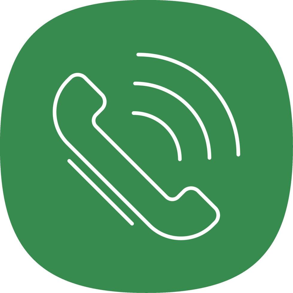 Telephone Line Curve Icon vector