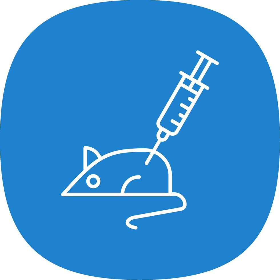 Animal Testing Line Curve Icon vector